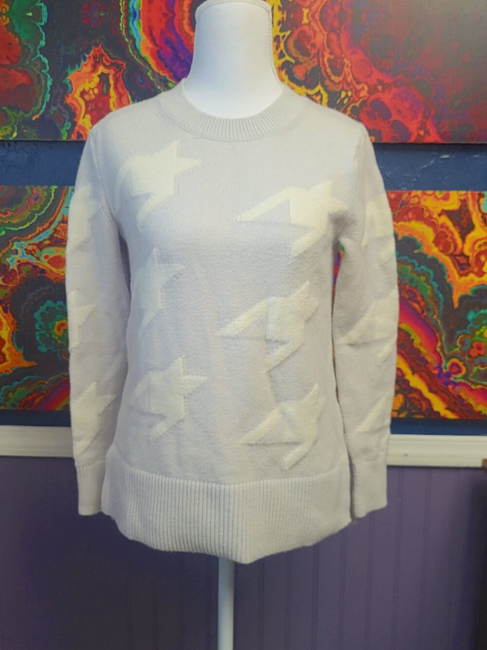 Banana Republic ~ Sz XS ~ Hi-Low Hem Houndstooth Sweater ~ Excellent Condition